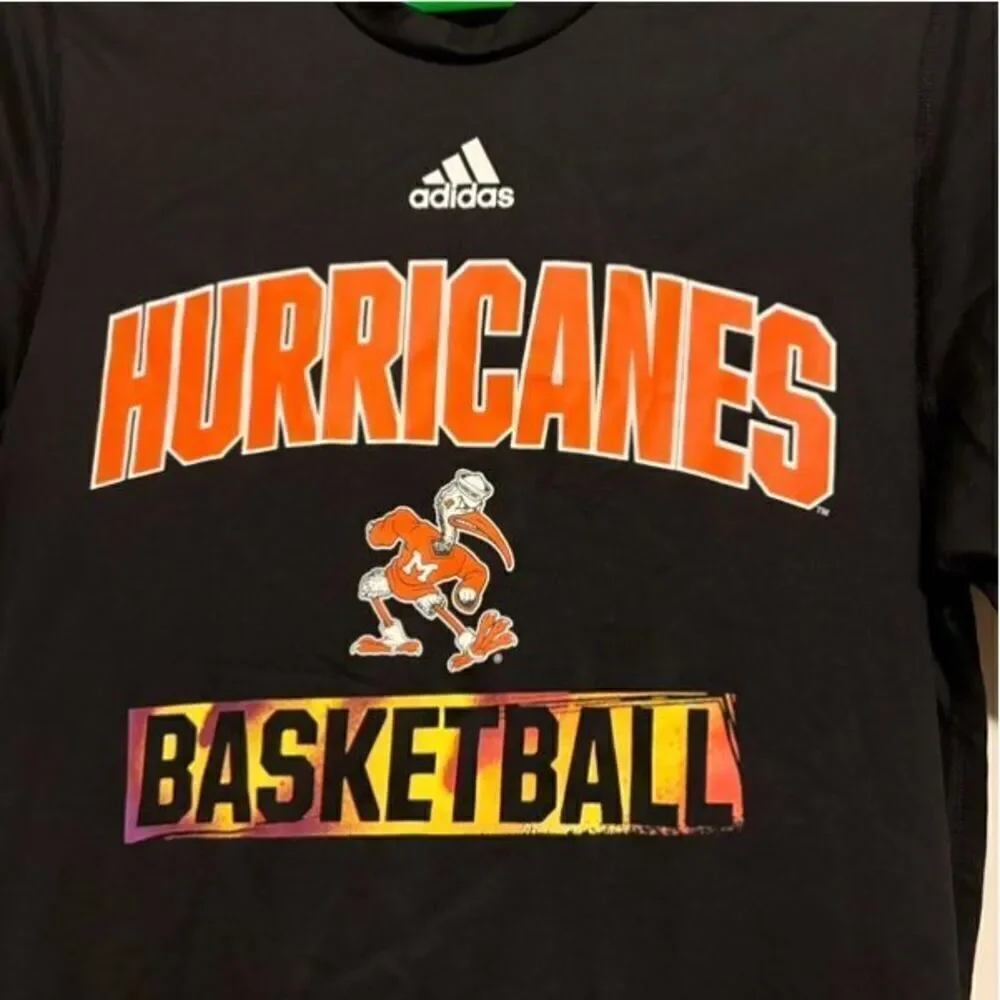 Miami Hurricanes Basketball Size Medium Adidas Creator Tee T-Shirt